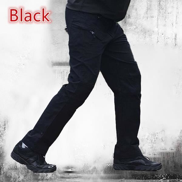 Pantalons tactiques imperméables à séchage rapide pour hommes - Noir - Idéal pour la randonnée