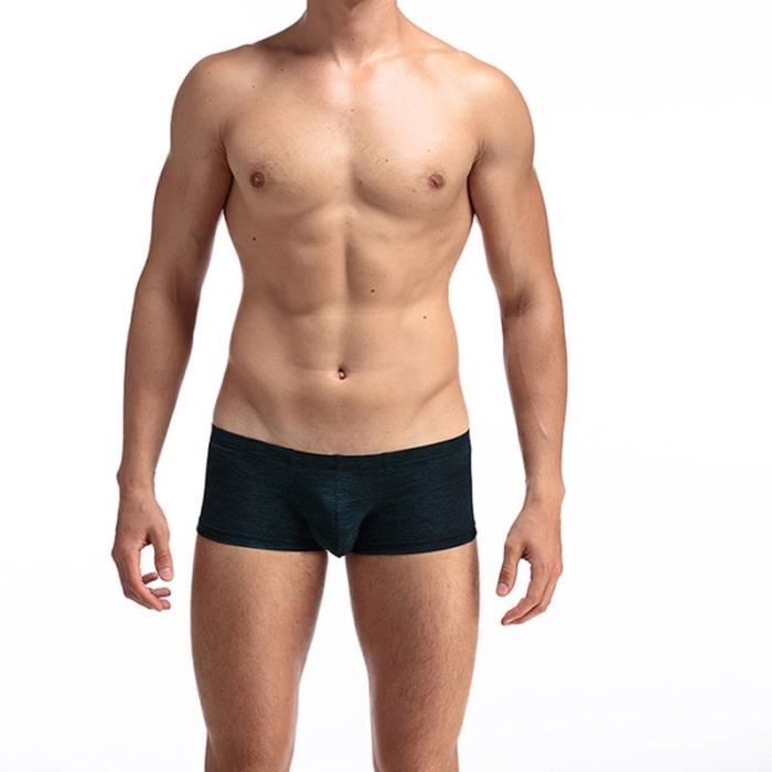 Hommes Doux Épissage Coton Impression Slips Culottes Douces Respirantes