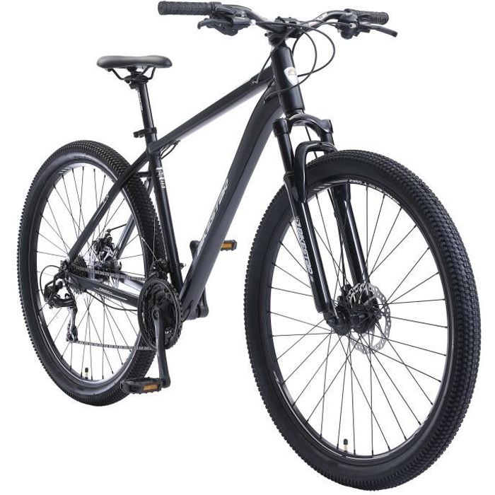 BIKESTAR VTT 29 Pouces 21 vitesses Shimano avec frein a disque Hardtail Bleu fonce Argente Cdiscount Sport