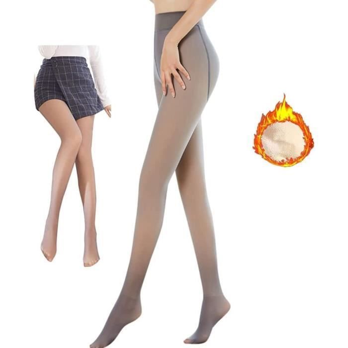 Collant Femme - Marque - Modèle - Polaire Chaude - Translucide - Extensible