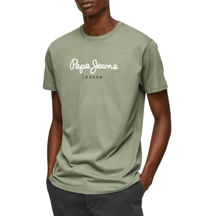 T-Shirt Pepe Jeans Eggo Vert pour Homme