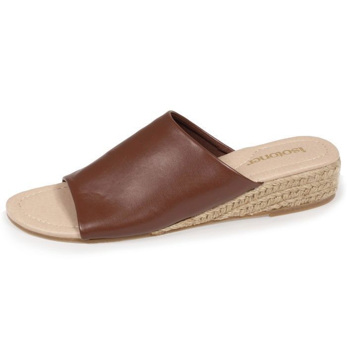 Mulas Claqueta Mujer Isotoner - Caucho Sintético, Suela Ergonómica - Cómodas Y Ligeras Para Verano - Color Negro