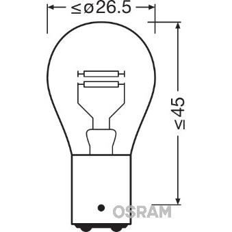 OSRAM Lot de 2 Lampes de signalisation halogène Original P21/4W