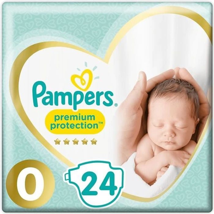 Couches Pampers Premium Protection - Lot de 4 - Taille