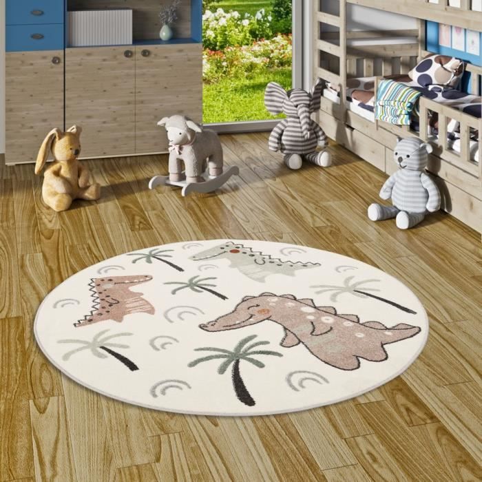 Tapis enfants Tapis de jeu dinosaure vert