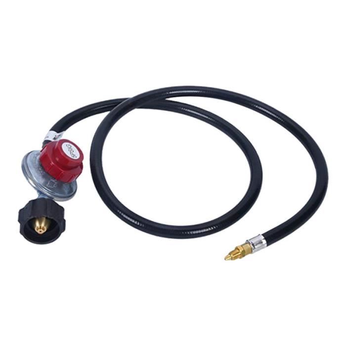 Régulateur Gaz Propane 37 Mbar – Avec Manomètre Et Tendeur Pour Bouteilles De Camping/barbecue