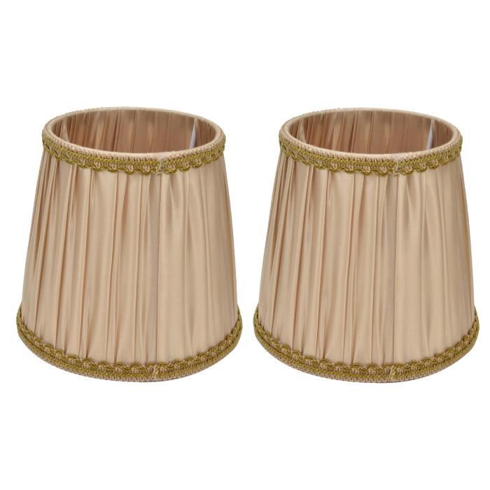 lampe de table chandelier Abat-jour en fer forgé doré pour lampe murale