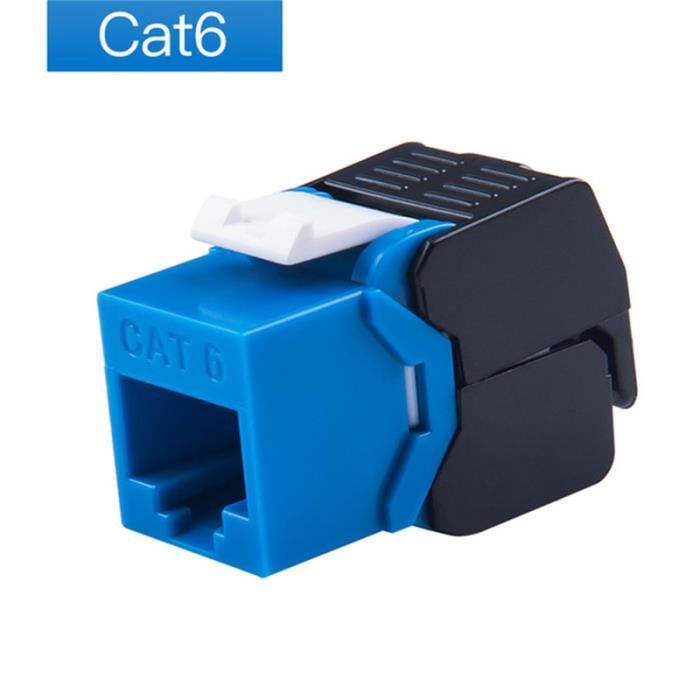 Connecteur RJ45 Cat 6 Jack SkeRJ 45 Femelle Outil Moins Keystone connecteur-rj45-cat-6-jack-skerj-45-femelle-outil-moins-keystone