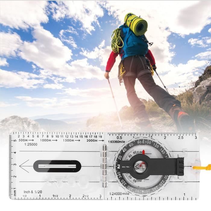 Montre boussole lumineuse étanche - Camping et Bivouac
