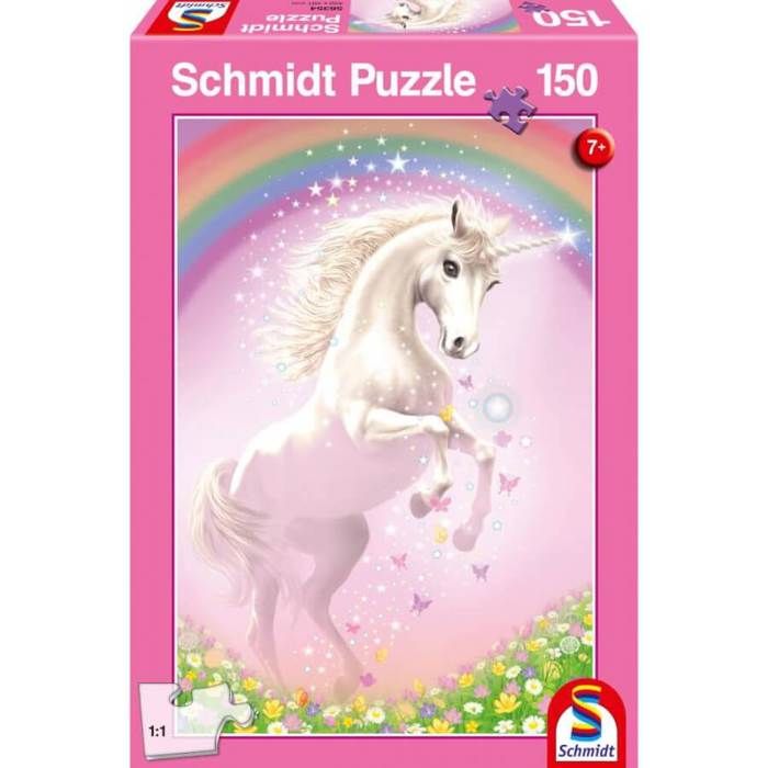 Puzzle 150 Pieces Licorne Rose Aille Unique Coloris Unique Cdiscount Jeux Jouets