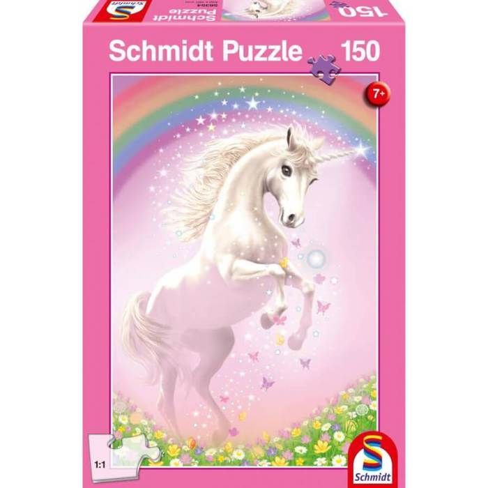 Puzzle 150 pièces - SCHMIDT - Licorne rose aille - Fantastique