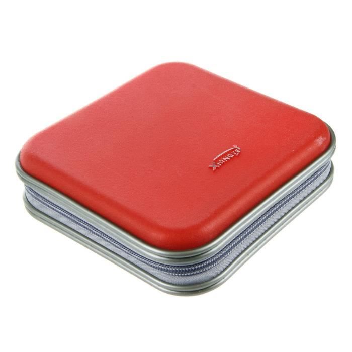 Classeur Rangement Boite Pochette Etui Range 40 CD DVD Sac Sacoche Plastique(Rouge) - Cdiscount 