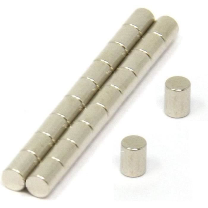 Lot De 5 Aimants Blocs Néodyme N42 - Dimensions 25 X 5 X 5 Mm - Revêtement Nickelé - Force D'adhérence Environ 4 Kg - 5