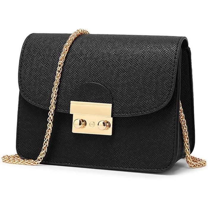 Petit Sac ?� bandouli?�re pour Femme en Cuir PU Sac Port?� ?�paule Clutch Sac de Messager pour f??te 