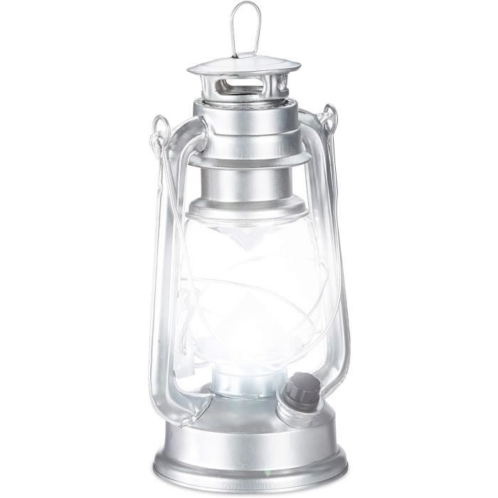 Lanterne Tempête Led Relaxdays - Style Rétro - Piles - Cuivrée - Pour Déco Intérieur/Extérieur Décoration Fenêtre Camping