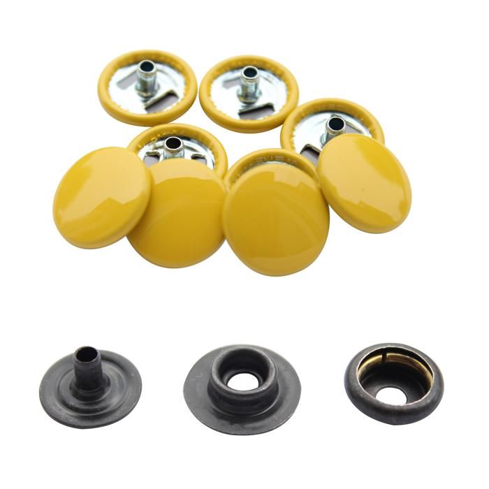 Kit De 100 Boutons Pression 15mm En Acier Inox - Couleur Argent, Pour Cuir, Jean, Bricolage, Neuf