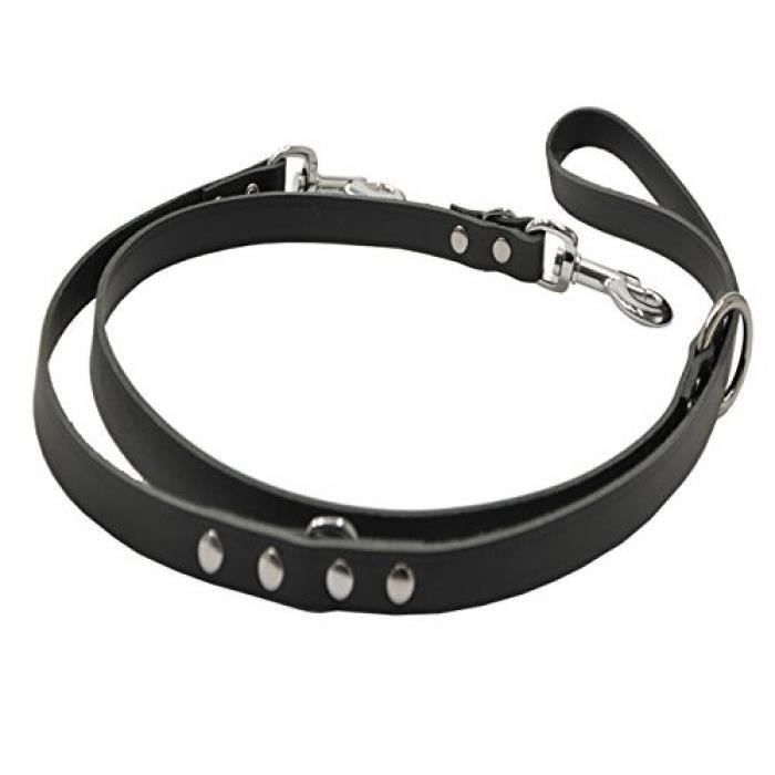Comparer les prix de VADIGRAN LAISSE RIVETÉ AJUSTABLE EN CUIR POUR CHIEN NOIR 18 MM X 200 CM