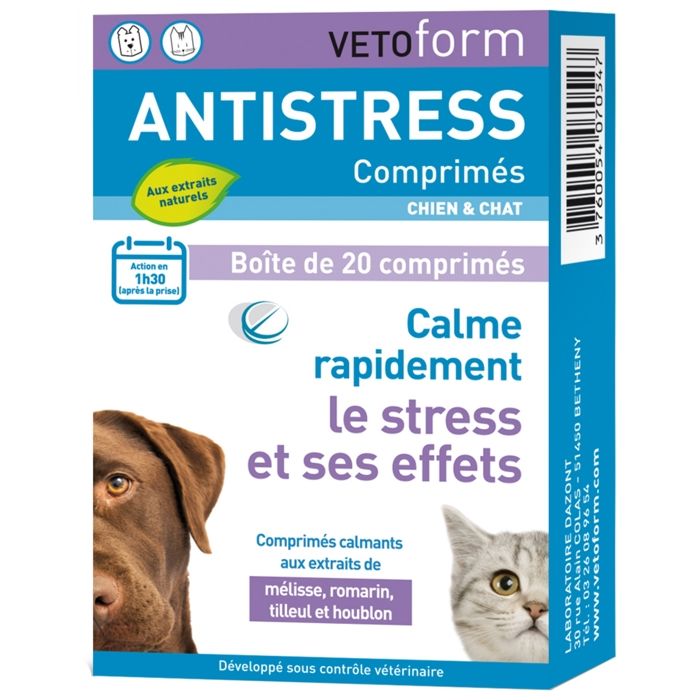 Meilleurs prix pour Anti-Stress Chien et Chat 20 Comprimés