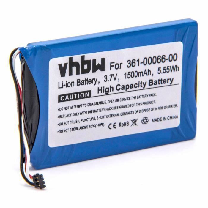vhbw Batterie compatible avec Garmin Dezl 760 GPS, appareil de navigation (1500mAh, 3,7V, Li-ion)