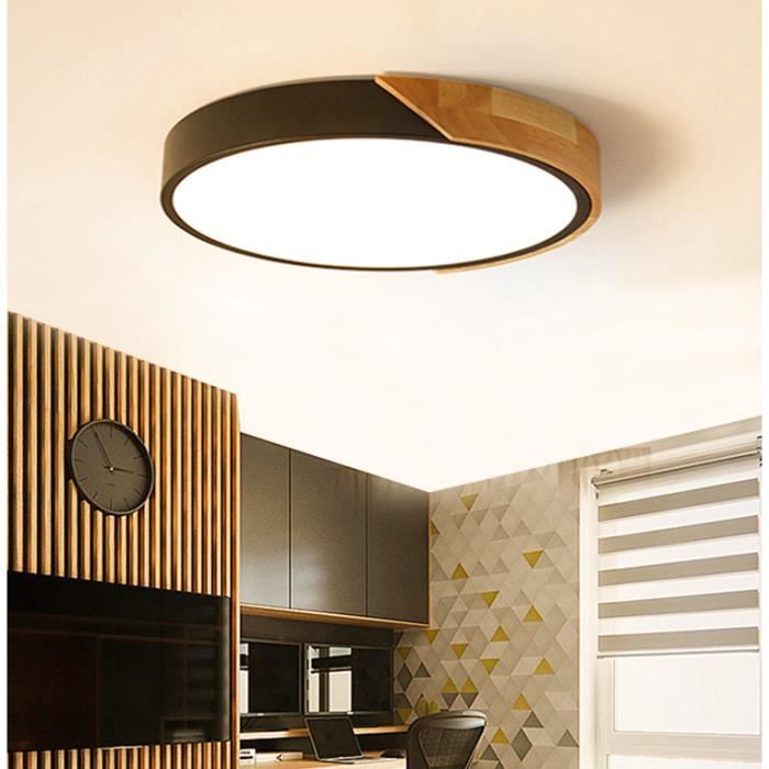 UNI Plafonnier LED Design Modern Luminaire pour Salle à Manger Chambre Noir