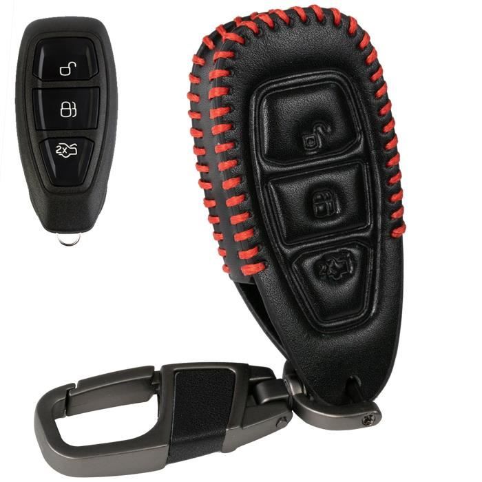 Coque De Télécommande (plip) 3 Boutons Pour Ford C-Max, Fiesta, Focus, Ka + Clé Vierge