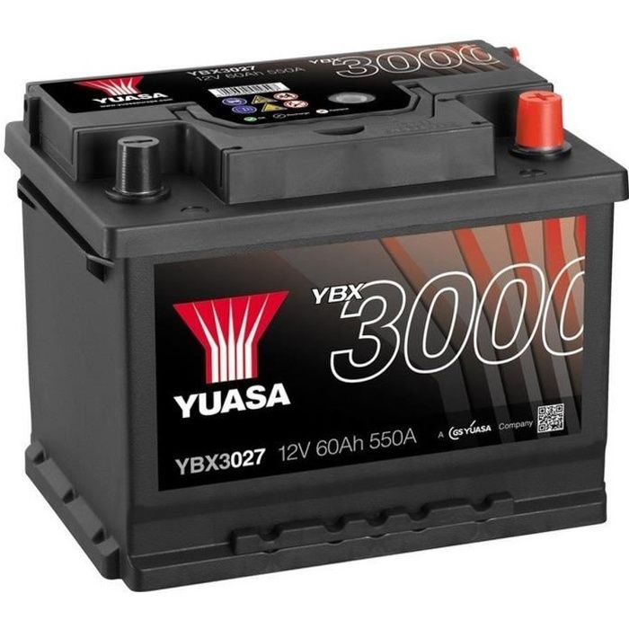YUASA SMF Batterie Auto 12V 60Ah 550A