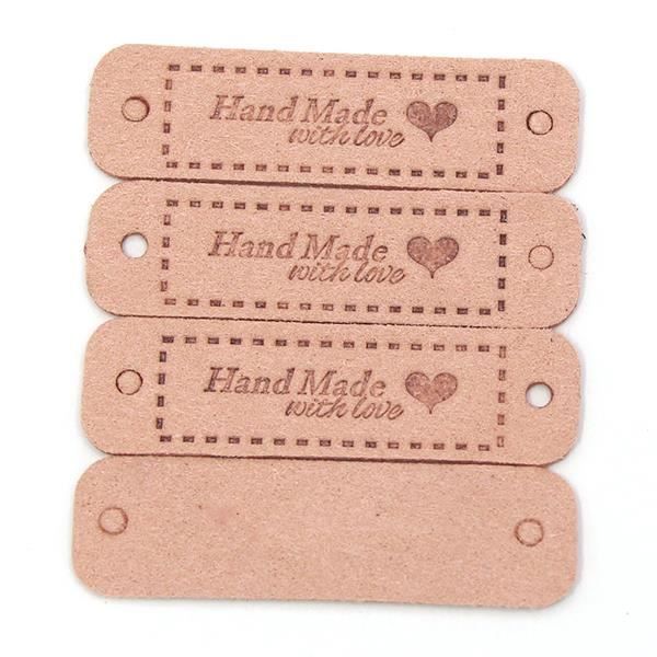 Kit De 30 étiquettes En Cuir PU Fait Main Pour Couture - Relief - Embellissement