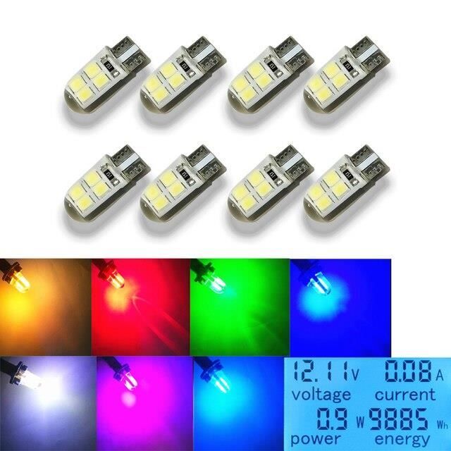Lot De 2 Ampoules W5W LED Haute Luminosité - Bleu Clair Ciel, Anti-Erreur, Pour Voiture