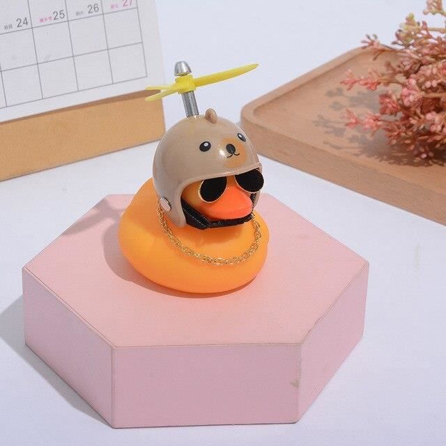 Figurine Canard Jaune Bobblehead - Décoration Tableau De Bord Voiture - Cadeau Humoristique Résine