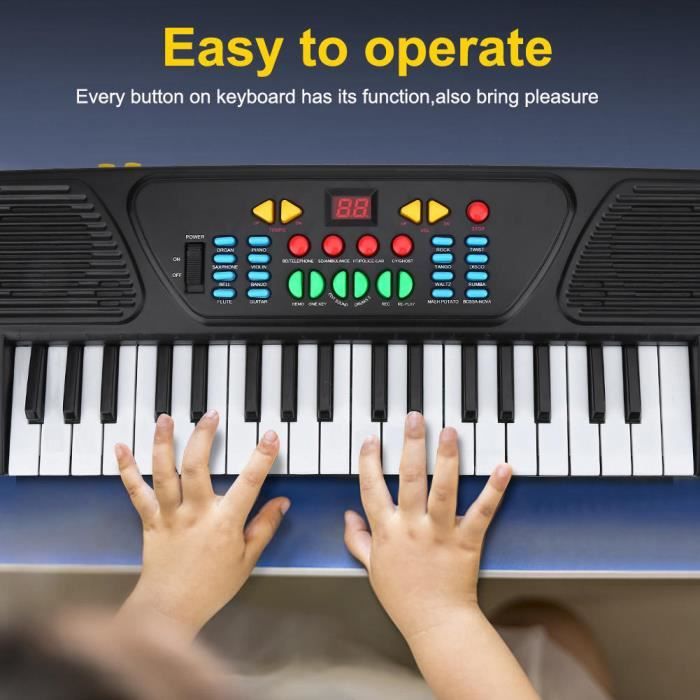 37 Touches Clavier électronique Piano Portable Guitare Orgue électronique Mini Keytar Instrument De Musique(BF-3755 Rouge