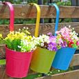 Pot de fleurs suspendu en fer de Style naturel robuste, Pot de fleurs en métal exquis, fournitures de jardin-1