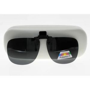 Clip Solaire Pour Lunettes - Surlunettes Relevables Anti UV - Ultra Léger, Unisexe Noir - Idéal Conduite Et Pêche - 5