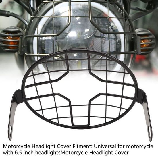 Mxzzand Grille de protection des phares 6.5 pouces moto phare garde gril  phare maille gril couverture universelle pour auto feu - Cdiscount Auto