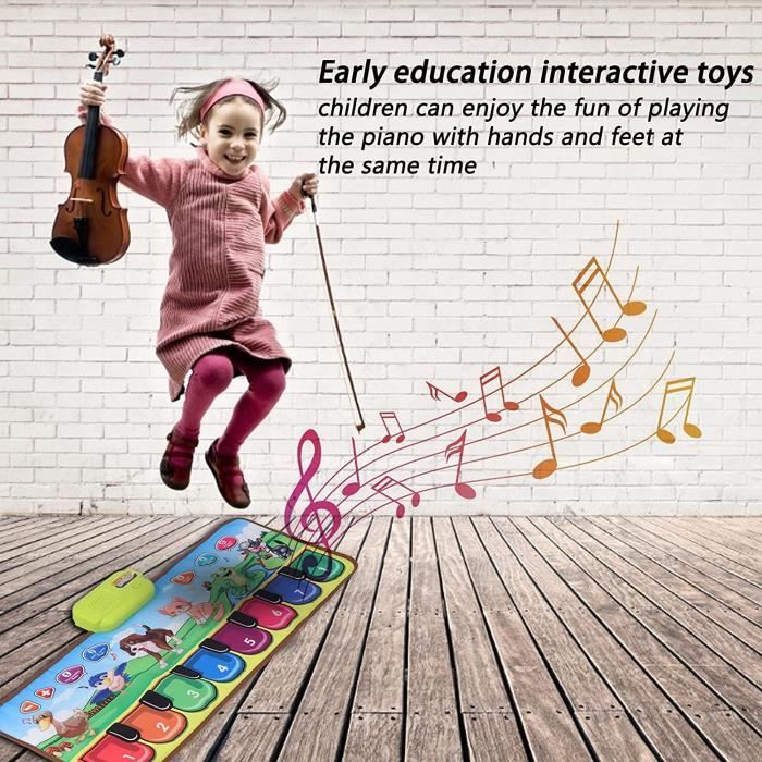 Tapis Musical Bébé Acelife Tapis de Danse Enfant 80x50cm Tapis de Jeu Musique Piano pour Enfant - Puériculture & Eveil bébé
