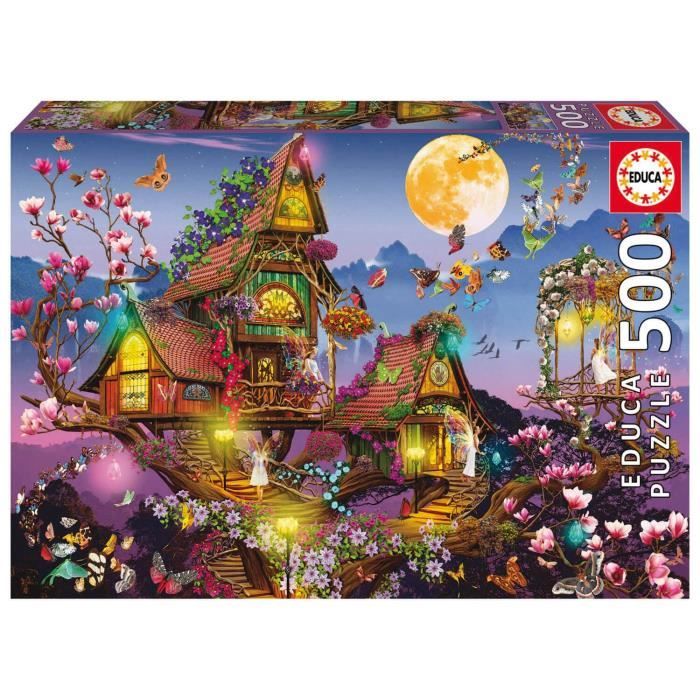 Puzzle 500 pièces - Educa - Maison De Fée - Fantastique - Coloris