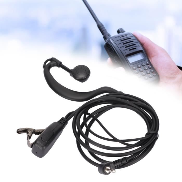 Casque Audio Bluetooth Sans Fil Intra-auriculaire - 2 Voies - Compatible Walkie-talkie - Noir