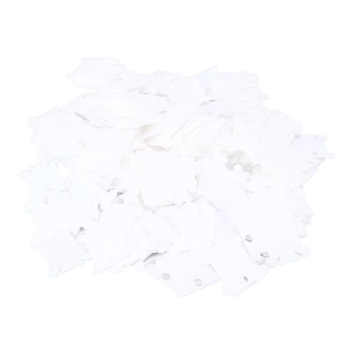 Bobine Plaque de Fils 120 Pièces Blanc Plastique Canette avec 1 Enrouleur de Fil pour Rangement de Broderie et Organisateur de Fil à Coudre - France