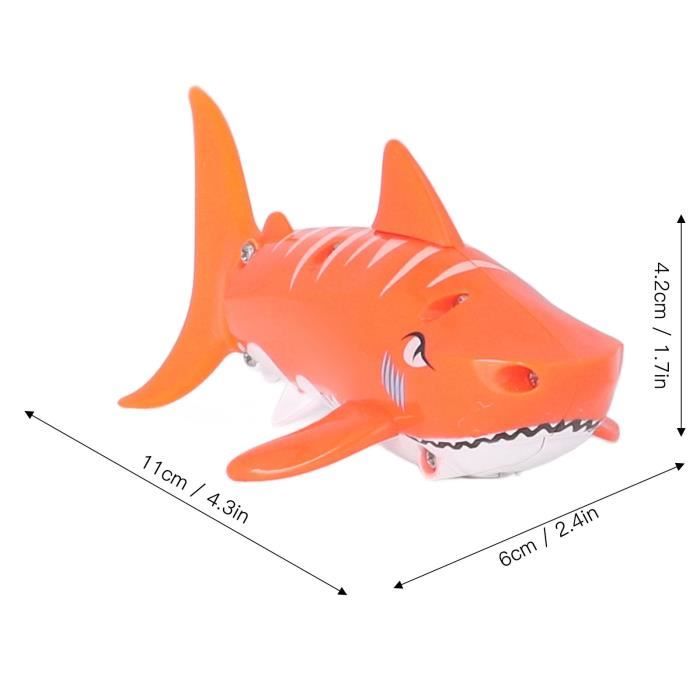 Jouet Requin Télécommandé 2,4 g Échelle 1 à 18 Requin Haute Simulation pour Piscine Salle de Bain Excellent Cadeau Bateau RC Jouets pour Garçons et Filles de 5+ Ans (avec Piles