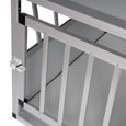EUGAD Cage de transport pour chien en aluminium, Caisse de transport, Boîte de transport,Boîte de voyage, 69x54x51 cm, Blanc-2