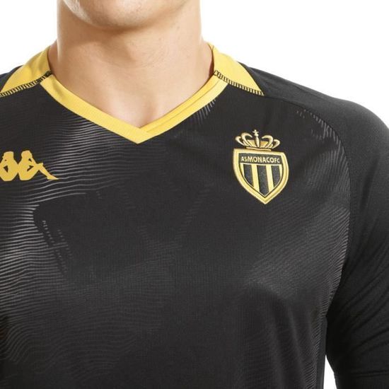 Maillot AS Monaco Kappa 23/24 - Noir Et Or - Taille XL - Occasion