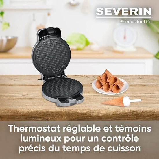 SEVERIN Gaufrier a de glace 850 W, Appareil a gaufres au