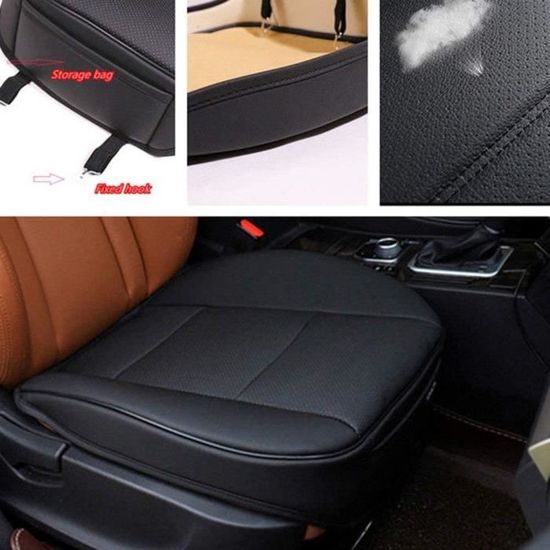 2 Coussins De Siège Auto Antidérapants - Cuir PU, 49x50cm, Confortables Et Imperméables