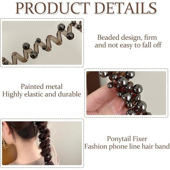 Bandes Cheveux Téléphone Colorées Pour Enfants - Tresses Décoratives Pour Queue De Cheval - Filles