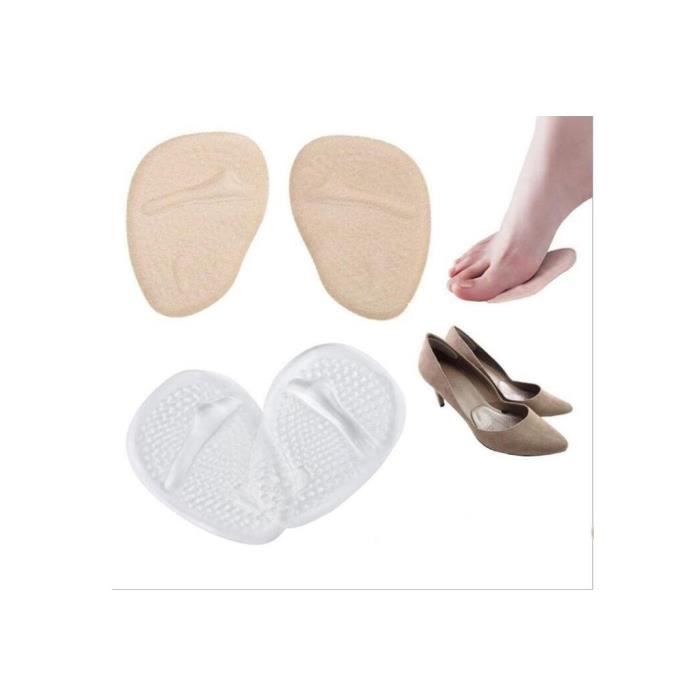 Demi Semelle Avant Pied, 2 PCS Silicone Auto-adhésif Semelles Chaussures  Trop Grandes Talon Haut Anti Glisse Jour et Nuit Coussinet Plantaire Adapté  aux Femmes : : Hygiène et Santé