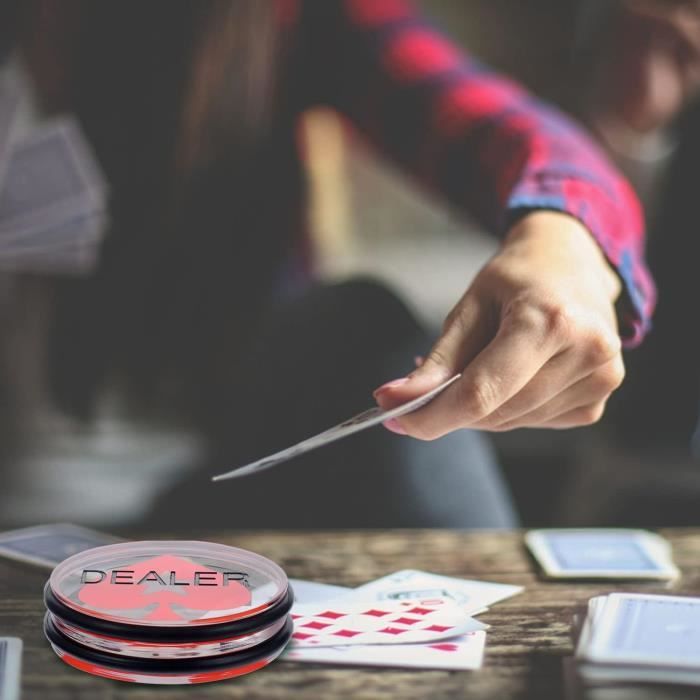 Gatuida Marqueurs De Poker – Bouton All-in, Dealer, Blind, Jeton De Comptage – Double Face – Pour Soirée Jeu