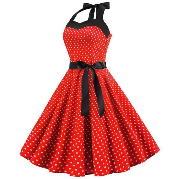 Robe retro rouge top