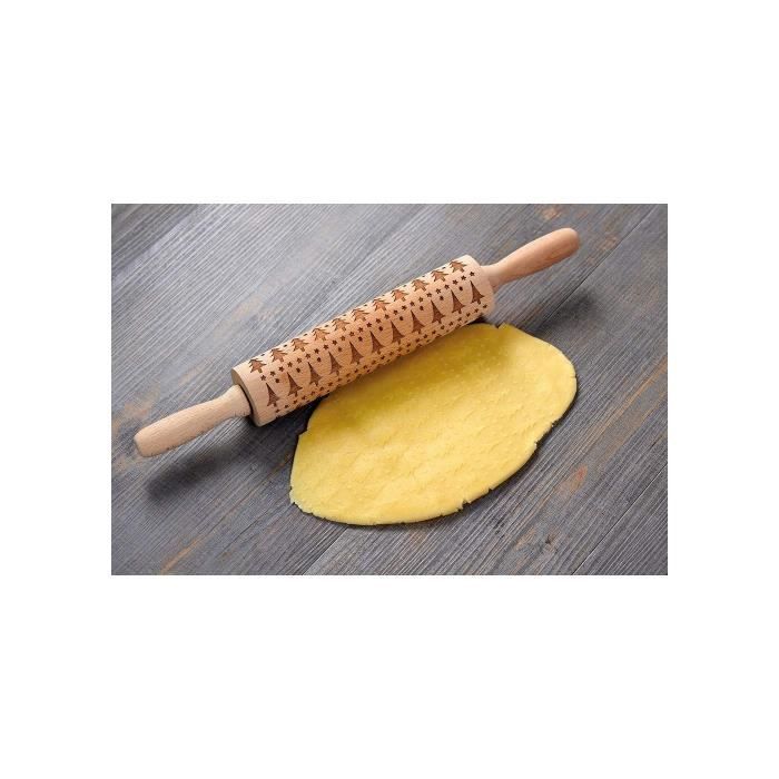 PATISSE Rouleau à pâtisserie en bois décor sapin - Largeur 20 cm -  Cdiscount Maison