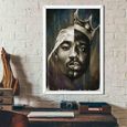 affiche de peinture artistique, Tupac 2PAC, sans cadre, Hip Hop, Gangsta Rap, décoration murale de 30cmX42cm (No frame) -THJR52986-3