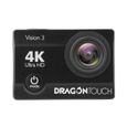 Dragon Touch Vision 3 Caméra Sport 4k WiFi avec Télécommande 2.4G, Etanche, 170°, Kits d'Accessoires, App (XDV)-3