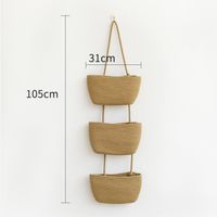Organisateur Mural 3 Niveaux En Corde De Coton - Panier Suspendu Pour Porte, Chambre, Salle De Bain